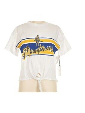 NWT WV Mountaineers Women's Tie-Front T-Shirt